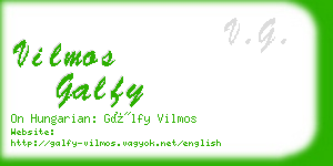 vilmos galfy business card